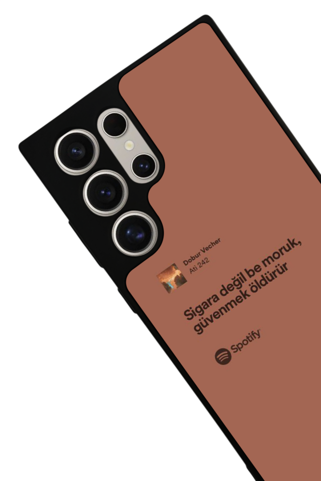 Samsung Galaxy S22 Ultra Uyumlu Sarki Sozleri Tasarımlı Glossy Premium Kılıf