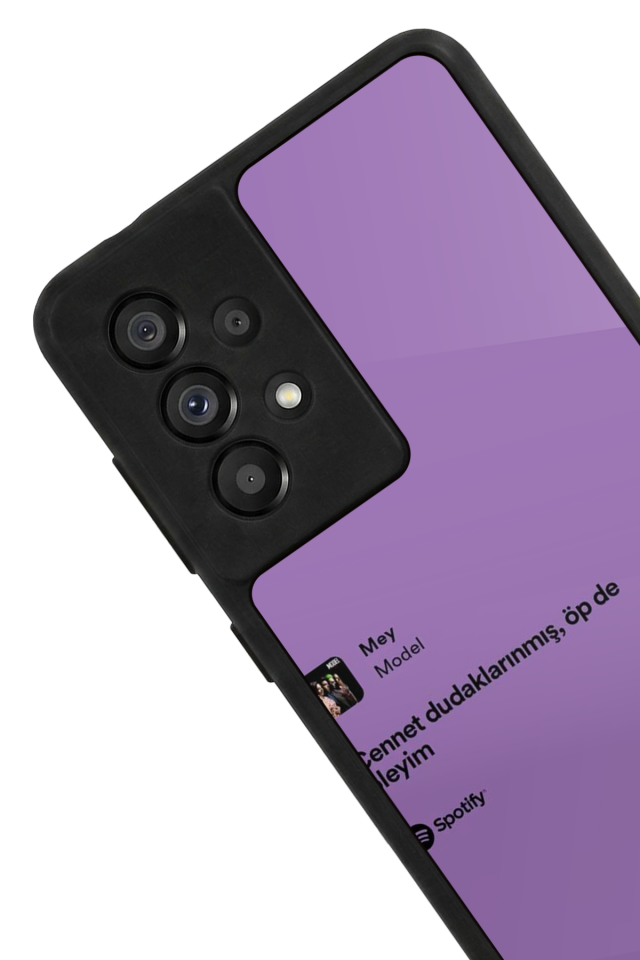 Samsung Galaxy A73 Uyumlu Sarki Sozleri Tasarımlı Glossy Premium Kılıf