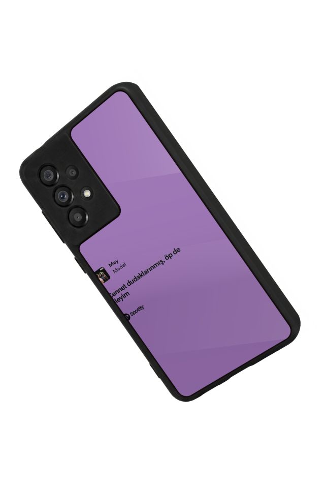 Samsung Galaxy A73 Uyumlu Sarki Sozleri Tasarımlı Glossy Premium Kılıf