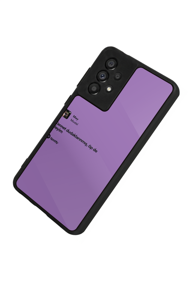 Samsung Galaxy A73 Uyumlu Sarki Sozleri Tasarımlı Glossy Premium Kılıf