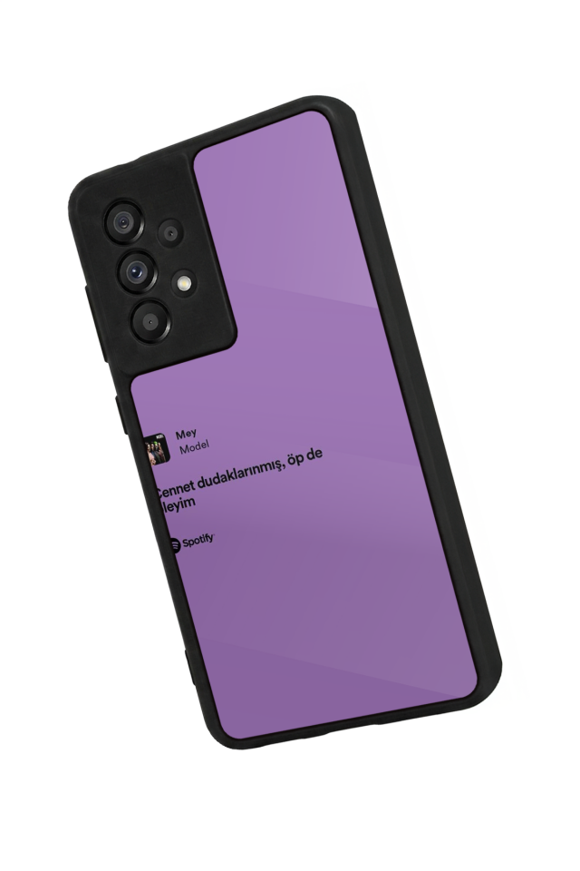 Samsung Galaxy A73 Uyumlu Sarki Sozleri Tasarımlı Glossy Premium Kılıf