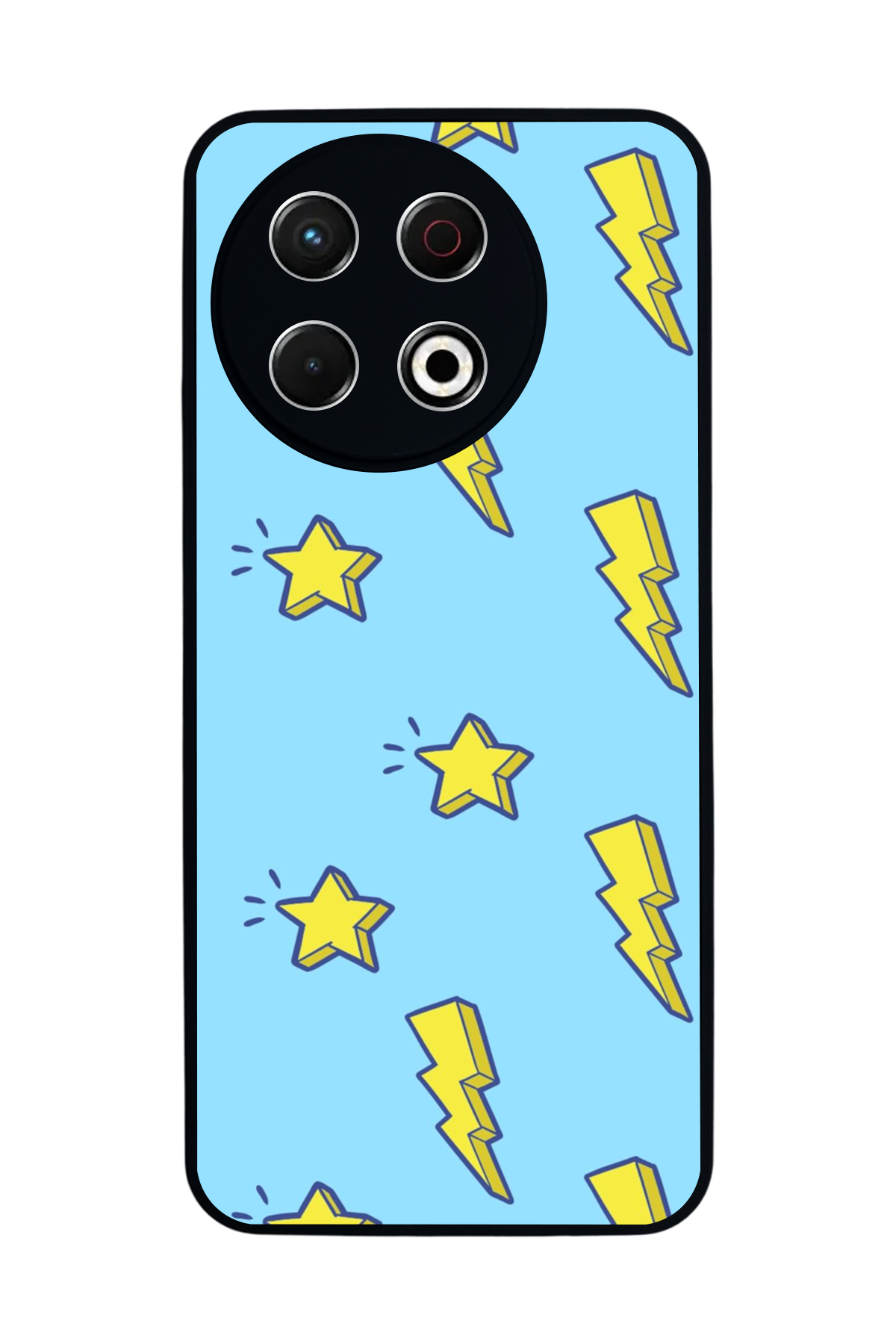 Tecno Spark 30 Pro Uyumlu Simsek Tasarımlı Glossy Premium Kılıf