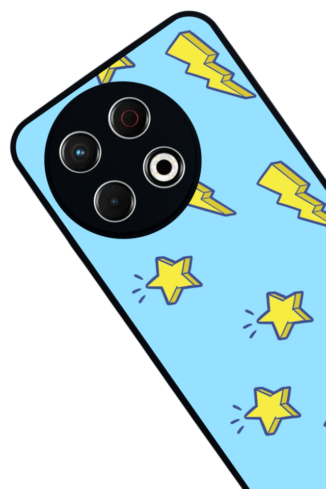 Tecno Spark 30 Pro Uyumlu Simsek Tasarımlı Glossy Premium Kılıf