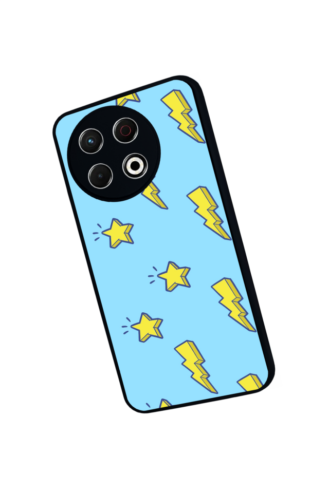 Tecno Spark 30 Pro Uyumlu Simsek Tasarımlı Glossy Premium Kılıf