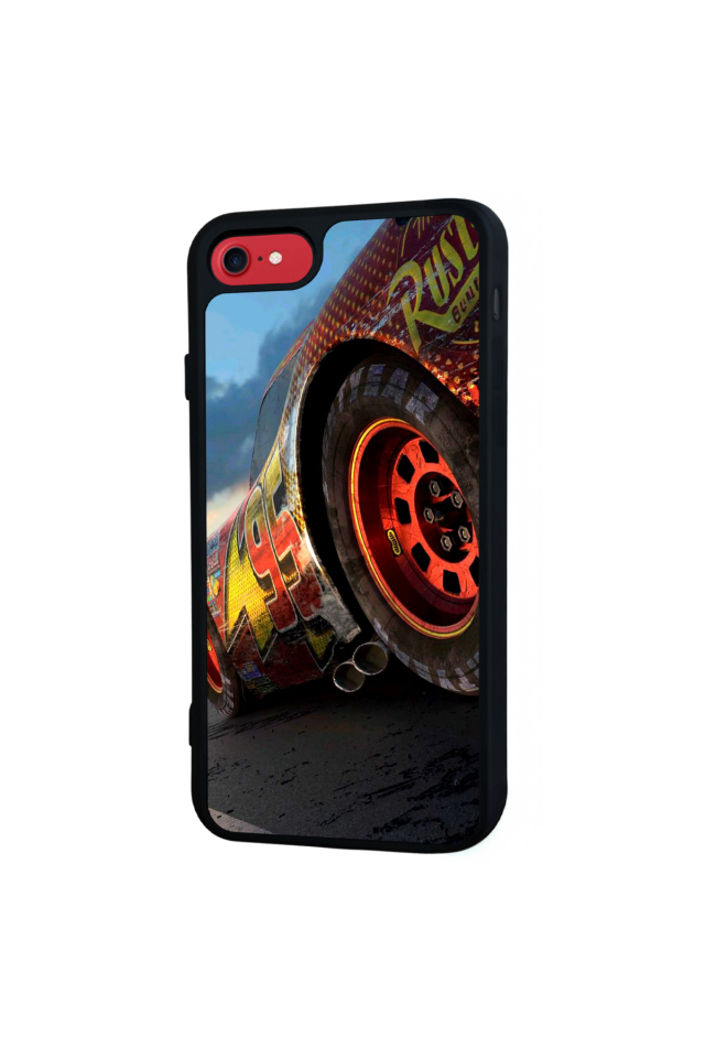 iPhone 8 Uyumlu Şimsek McQueen Tasarımlı Glossy Premium Kılıf