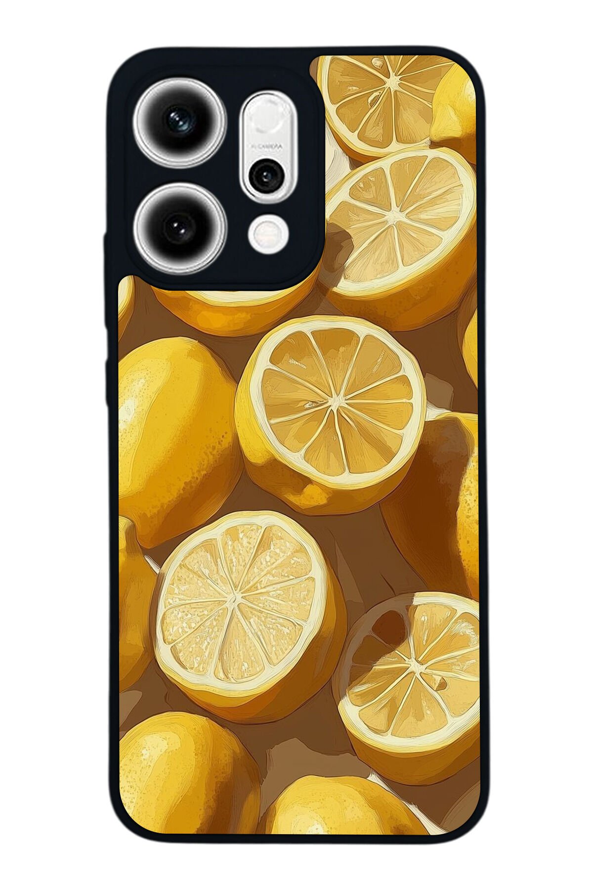Oppo Reno 14 Uyumlu Limon Tasarımlı Glossy Premium Kılıf
