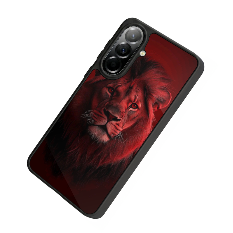 Samsung Galaxy A37 Uyumlu Aslan Tasarımlı Glossy Premium Kılıf