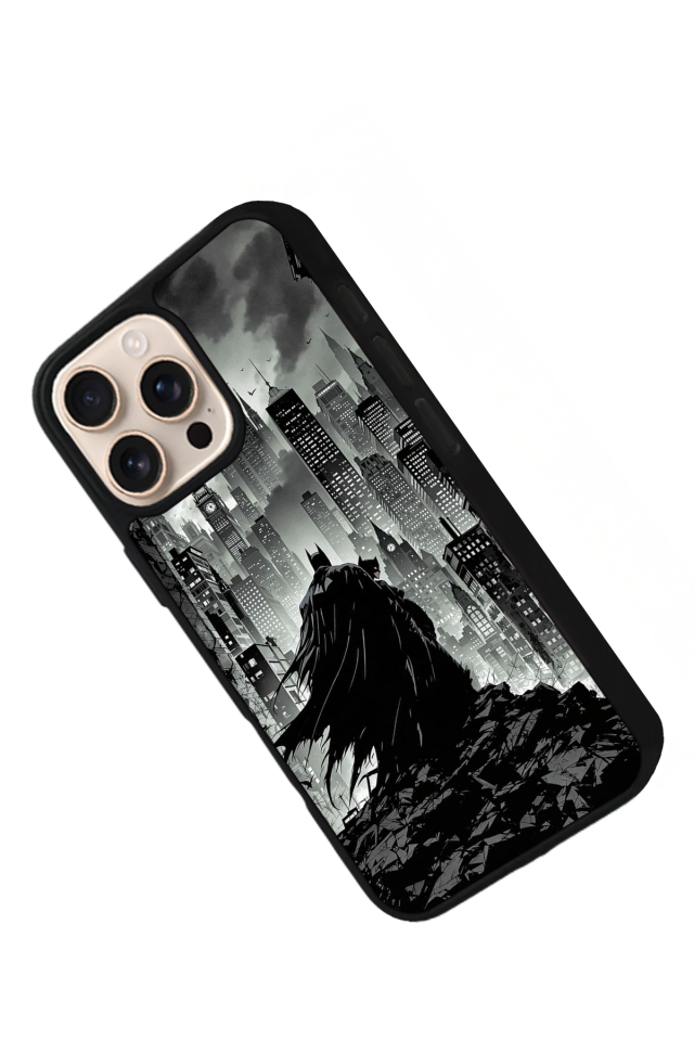 iPhone 16 Pro Uyumlu Batman Tasarımlı Glossy Premium Kılıf