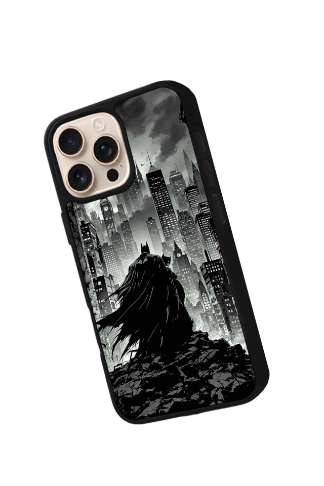 iPhone 16 Pro Uyumlu Batman Tasarımlı Glossy Premium Kılıf