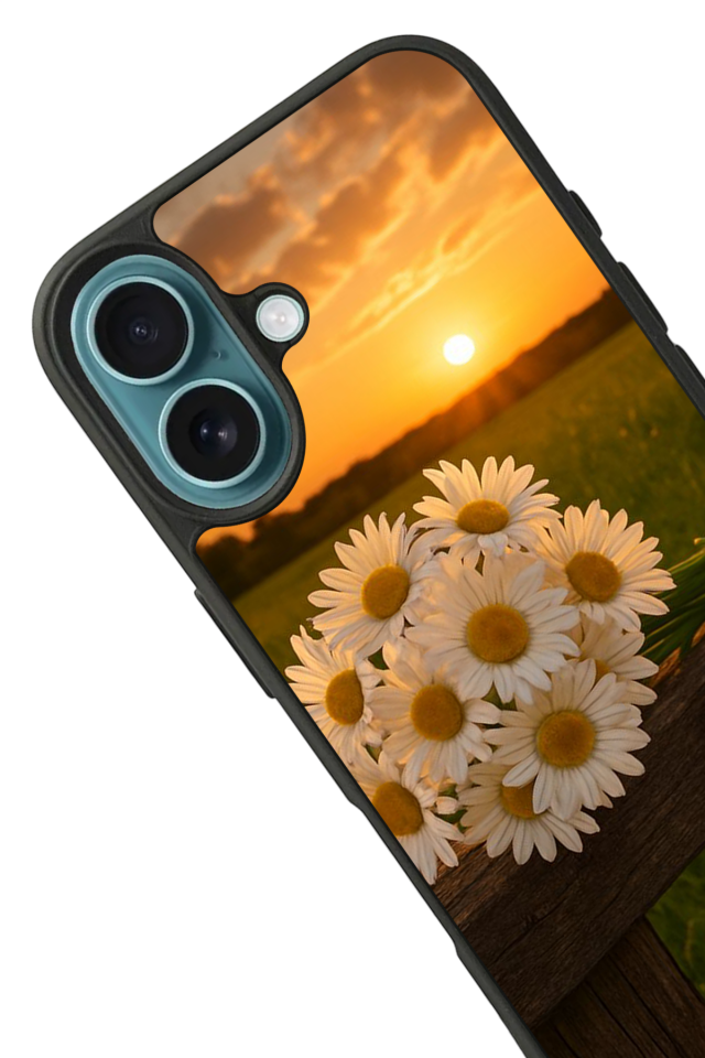 iPhone 16 Uyumlu Cicek Tasarımlı Glossy Premium Kılıf