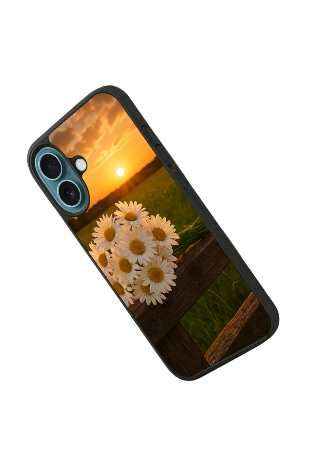 iPhone 16 Uyumlu Cicek Tasarımlı Glossy Premium Kılıf