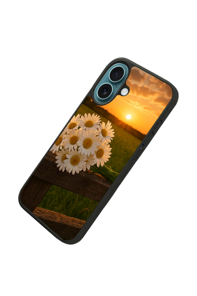 iPhone 16 Uyumlu Cicek Tasarımlı Glossy Premium Kılıf