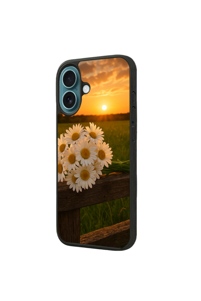 iPhone 16 Uyumlu Cicek Tasarımlı Glossy Premium Kılıf