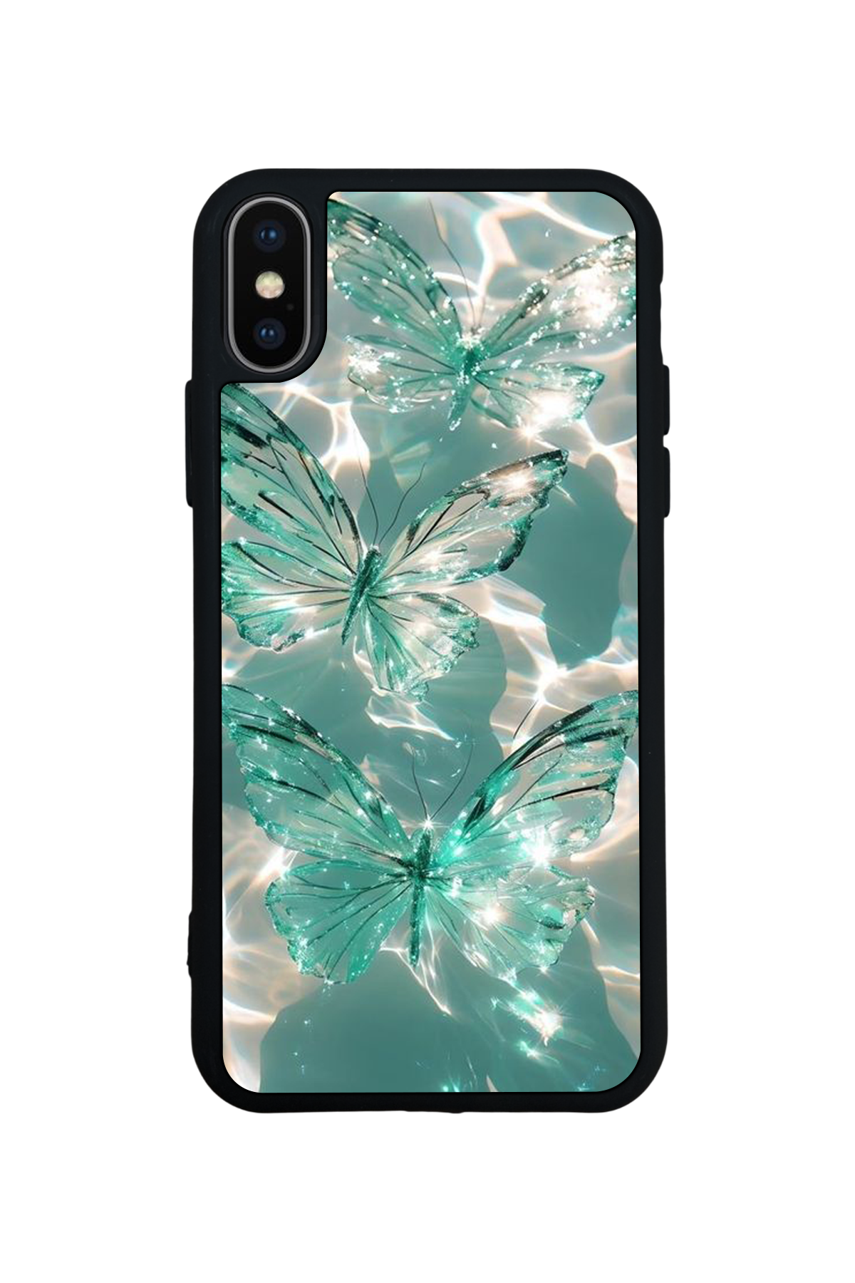 iPhone XS Max Uyumlu Kelebek Tasarımlı Glossy Premium Kılıf