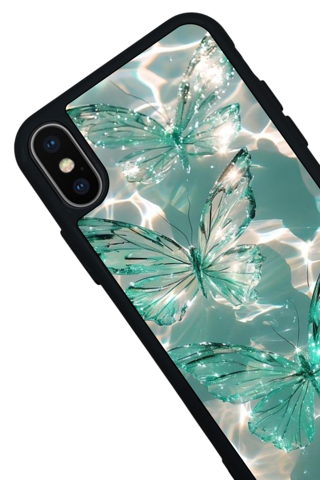 iPhone XS Max Uyumlu Kelebek Tasarımlı Glossy Premium Kılıf