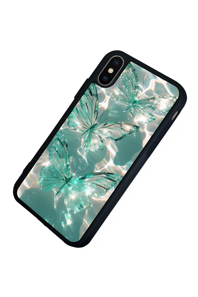 iPhone XS Max Uyumlu Kelebek Tasarımlı Glossy Premium Kılıf