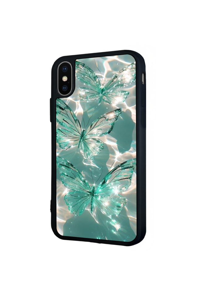 iPhone XS Max Uyumlu Kelebek Tasarımlı Glossy Premium Kılıf