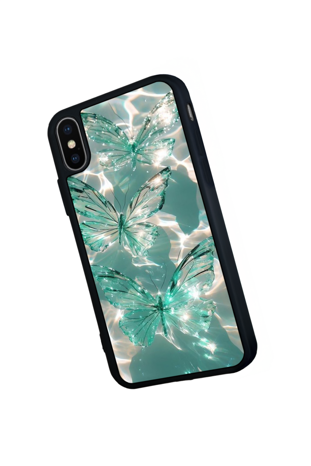 iPhone XS Max Uyumlu Kelebek Tasarımlı Glossy Premium Kılıf