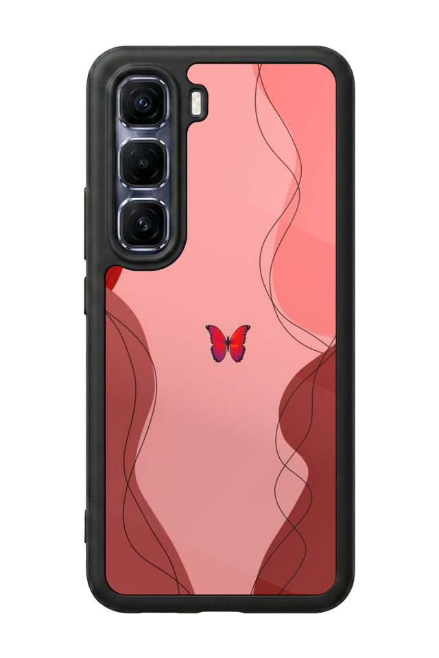 Infinix Hot 60 Pro Plus Uyumlu Kelebek Tasarımlı Glossy Premium Kılıf