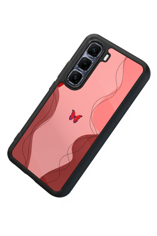 Infinix Hot 60 Pro Plus Uyumlu Kelebek Tasarımlı Glossy Premium Kılıf