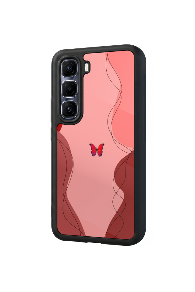 Infinix Hot 60 Pro Plus Uyumlu Kelebek Tasarımlı Glossy Premium Kılıf