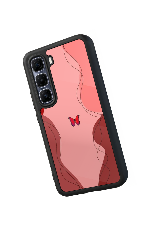 Infinix Hot 60 Pro Plus Uyumlu Kelebek Tasarımlı Glossy Premium Kılıf