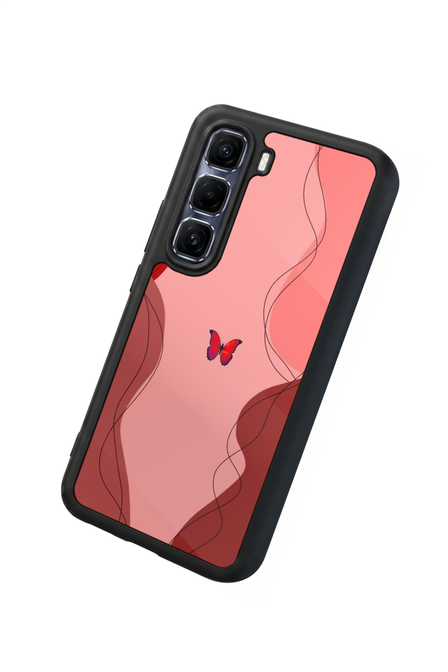 Infinix Hot 60 Pro Plus Uyumlu Kelebek Tasarımlı Glossy Premium Kılıf