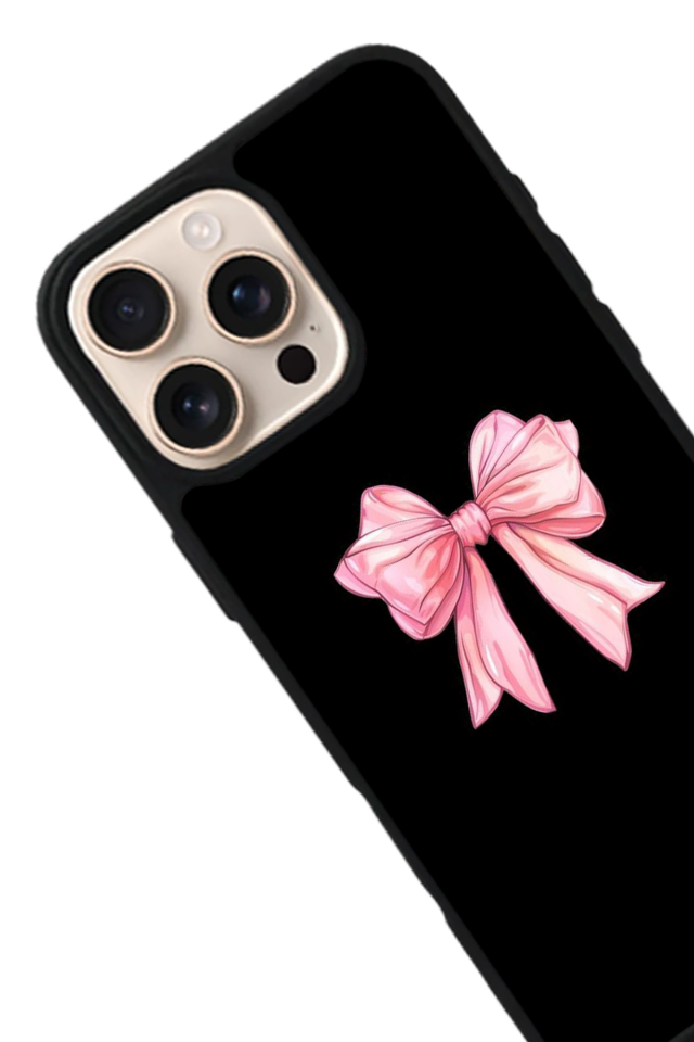 iPhone 16 Pro Max Uyumlu Kurdele Tasarımlı Glossy Premium Kılıf