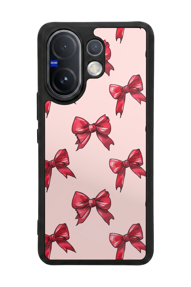 Vivo V60 Uyumlu Kurdele Tasarımlı Glossy Premium Kılıf