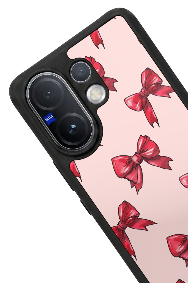 Vivo V60 Uyumlu Kurdele Tasarımlı Glossy Premium Kılıf