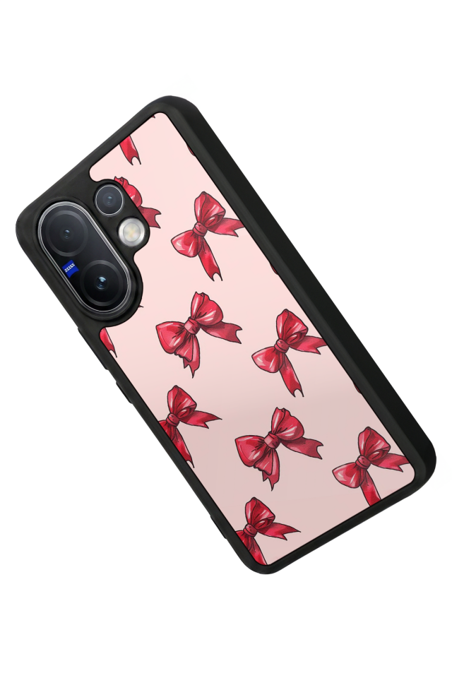 Vivo V60 Uyumlu Kurdele Tasarımlı Glossy Premium Kılıf