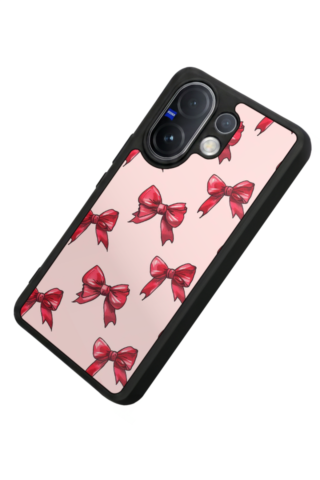 Vivo V60 Uyumlu Kurdele Tasarımlı Glossy Premium Kılıf