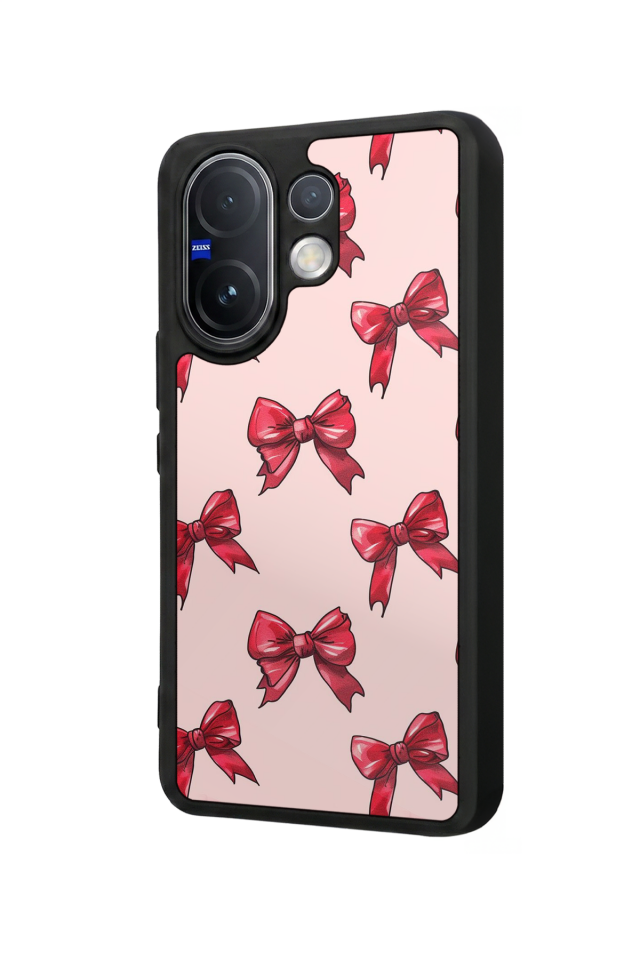 Vivo V60 Uyumlu Kurdele Tasarımlı Glossy Premium Kılıf