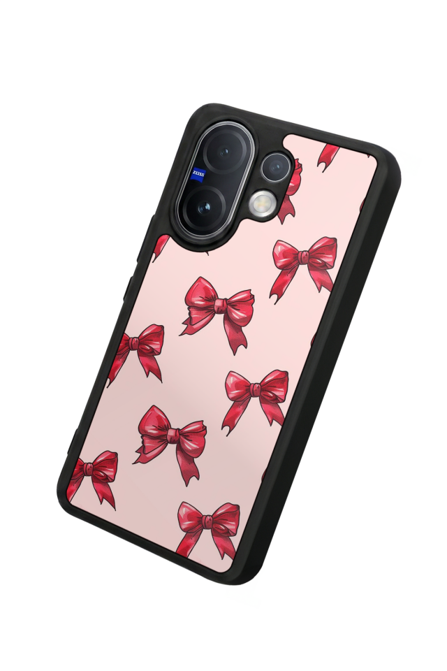 Vivo V60 Uyumlu Kurdele Tasarımlı Glossy Premium Kılıf