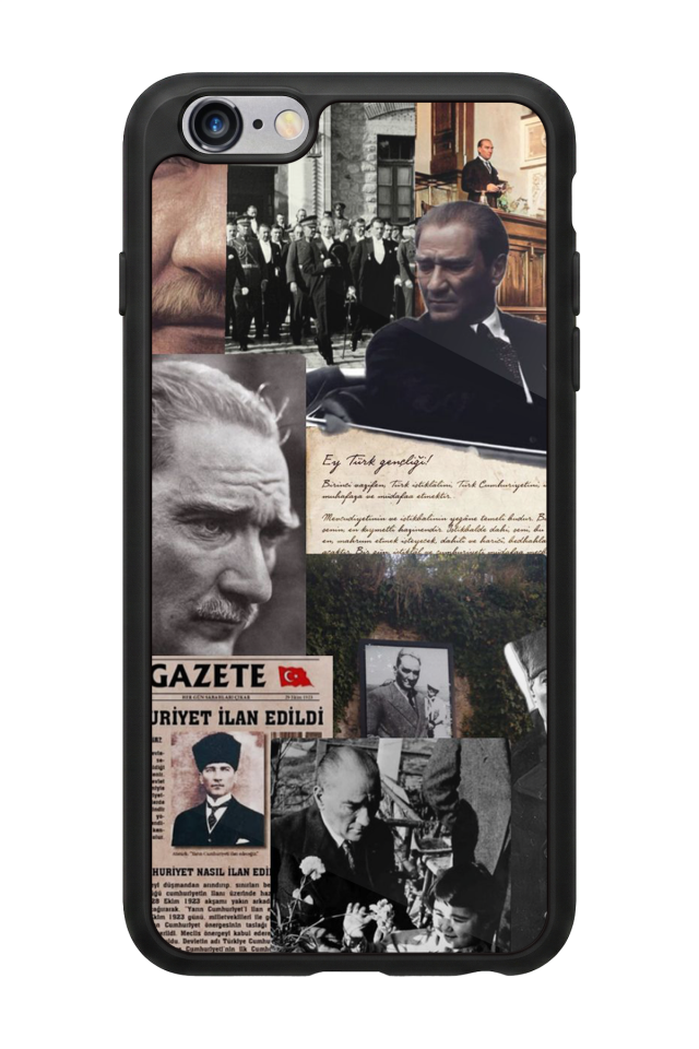 iPhone 6 Plus Uyumlu Mustafa Kemal Ataturk Tasarımlı Glossy Premium Kılıf