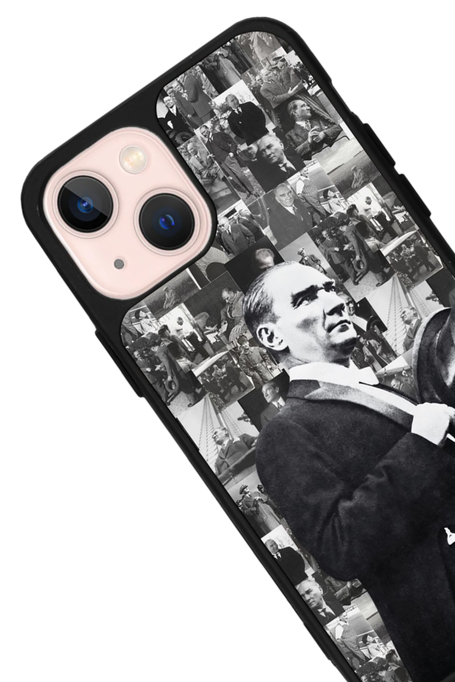 iPhone 13 Mini Uyumlu Mustafa Kemal Ataturk Tasarımlı Glossy Premium Kılıf