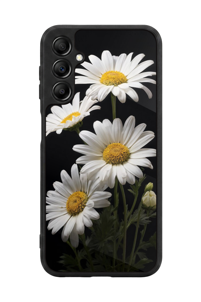 Samsung Galaxy A14 Uyumlu Papatya Tasarımlı Glossy Premium Kılıf