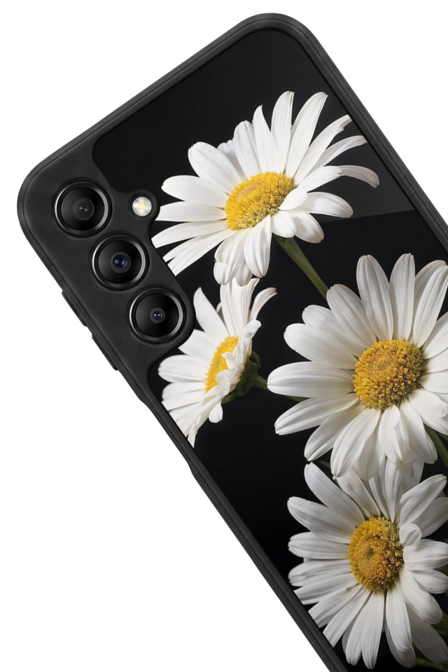 Samsung Galaxy A14 Uyumlu Papatya Tasarımlı Glossy Premium Kılıf