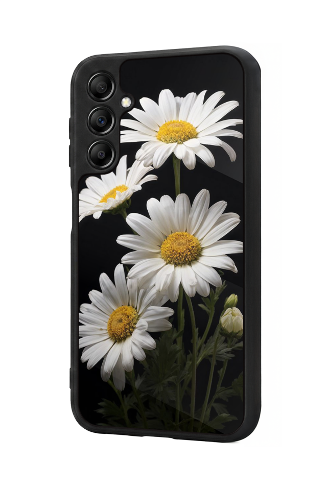 Samsung Galaxy A14 Uyumlu Papatya Tasarımlı Glossy Premium Kılıf