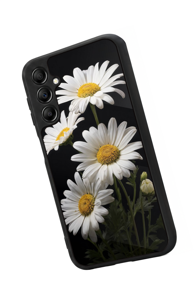 Samsung Galaxy A14 Uyumlu Papatya Tasarımlı Glossy Premium Kılıf