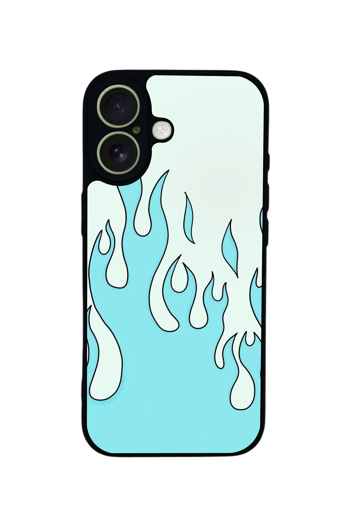 iPhone 17 Uyumlu Retro Flame Patterns Tasarımlı Glossy Premium Kılıf