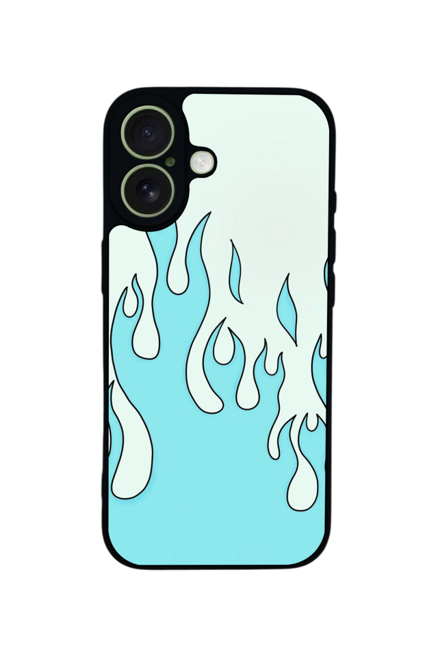 iPhone 17 Uyumlu Retro Flame Patterns Tasarımlı Glossy Premium Kılıf