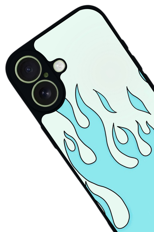 iPhone 17 Uyumlu Retro Flame Patterns Tasarımlı Glossy Premium Kılıf