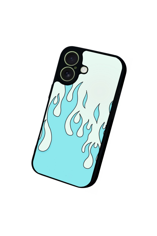 iPhone 17 Uyumlu Retro Flame Patterns Tasarımlı Glossy Premium Kılıf