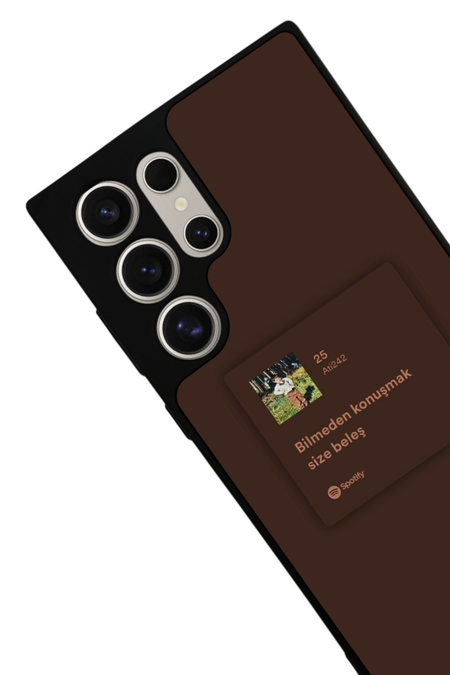 Samsung Galaxy S22 Ultra Uyumlu Sarki Sozleri Tasarımlı Glossy Premium Kılıf