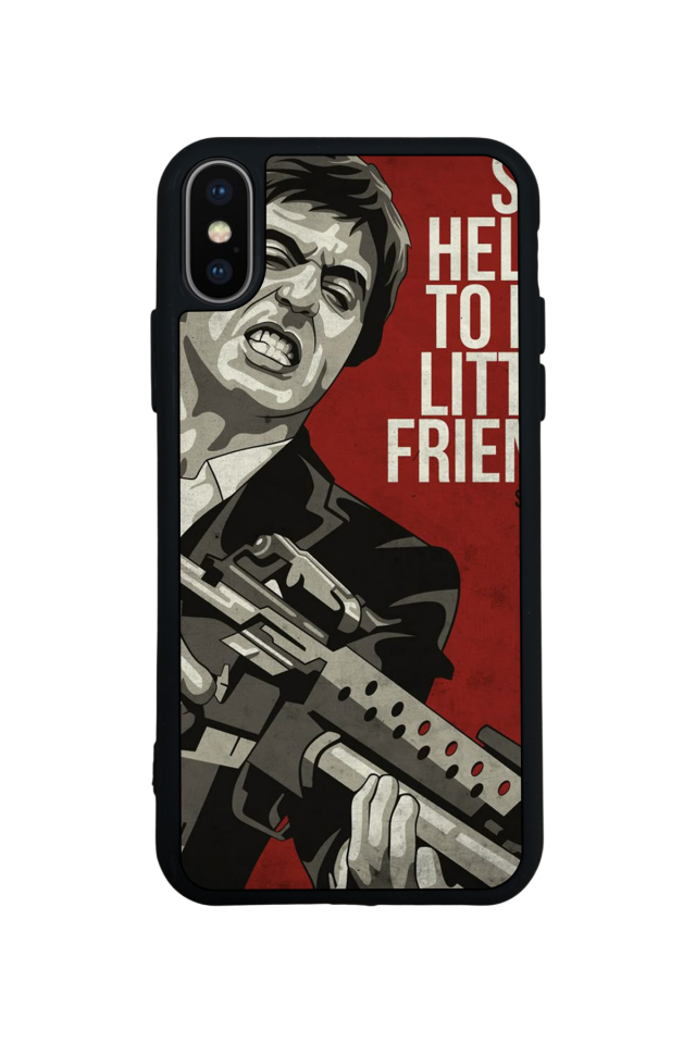 iPhone X/ XS Uyumlu Scarface Tasarımlı Glossy Premium Kılıf