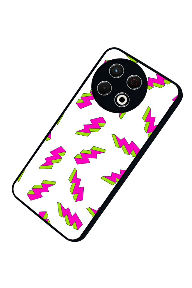 Tecno Spark 30 Pro Uyumlu Simsek Tasarımlı Glossy Premium Kılıf