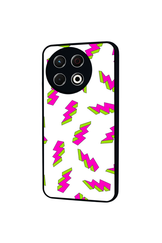 Tecno Spark 30 Pro Uyumlu Simsek Tasarımlı Glossy Premium Kılıf