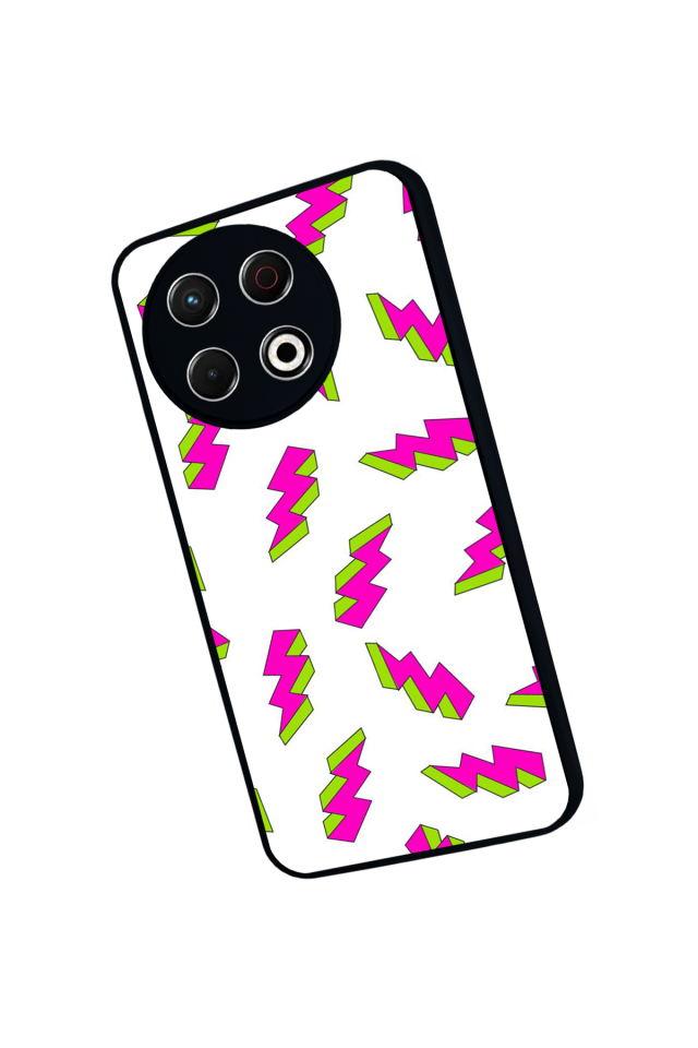 Tecno Spark 30 Pro Uyumlu Simsek Tasarımlı Glossy Premium Kılıf