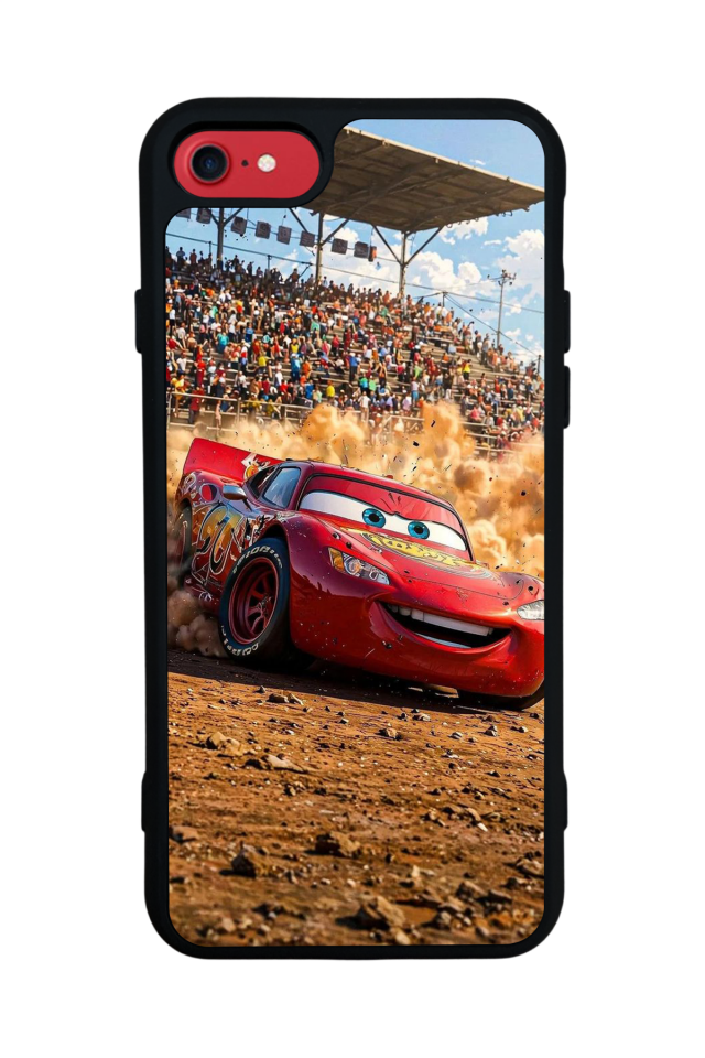 iPhone 8 Uyumlu Şimsek McQueen Tasarımlı Glossy Premium Kılıf